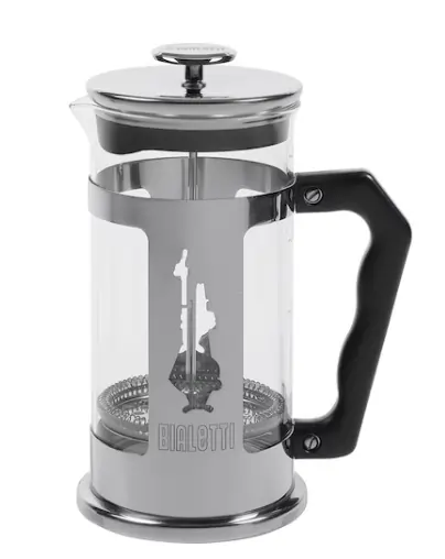 Kaffeebereiter French Press Bialetti Preziosa - leer - kein Kaffee - Glas durchsichtig